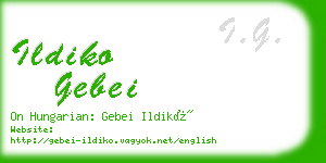 ildiko gebei business card